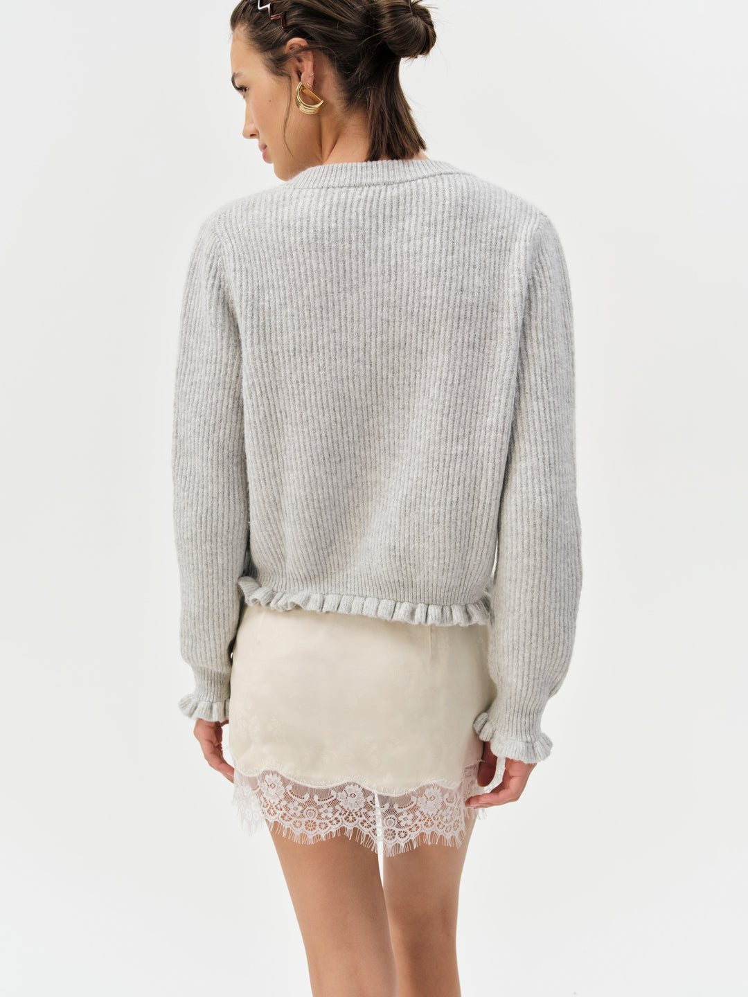 Women Mia Soft Knit Cardigan - Grey