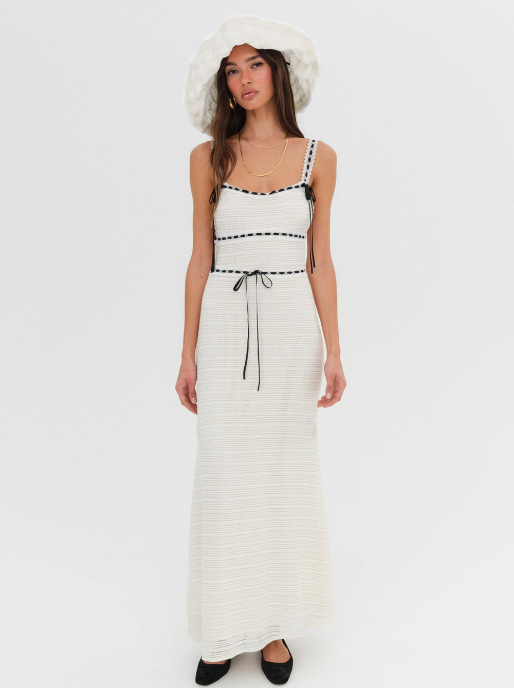 Women Mayfair Crochet Maxi Dress - White