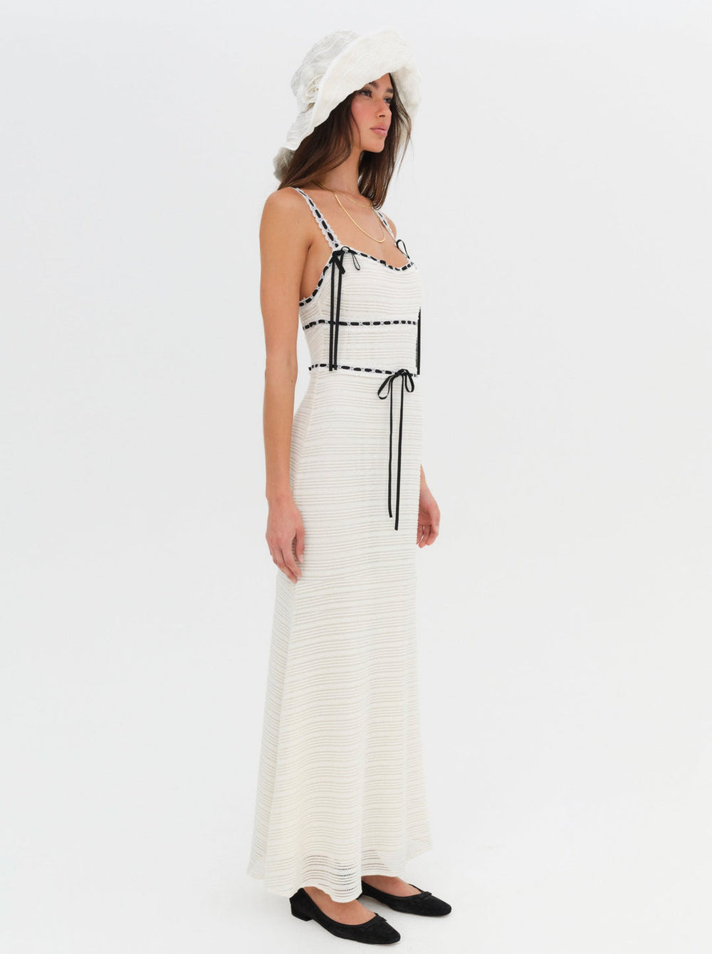Women Mayfair Crochet Maxi Dress - White