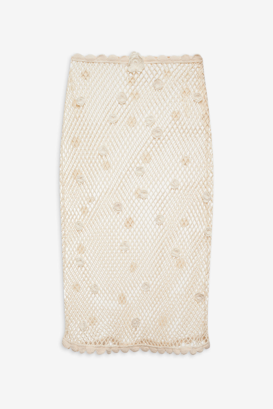 Women Betty Bouquet Knit Midi Skirt - Cream