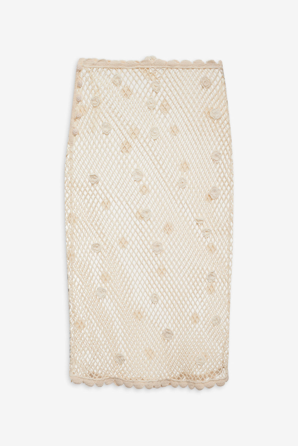 Women Betty Bouquet Knit Midi Skirt - Cream
