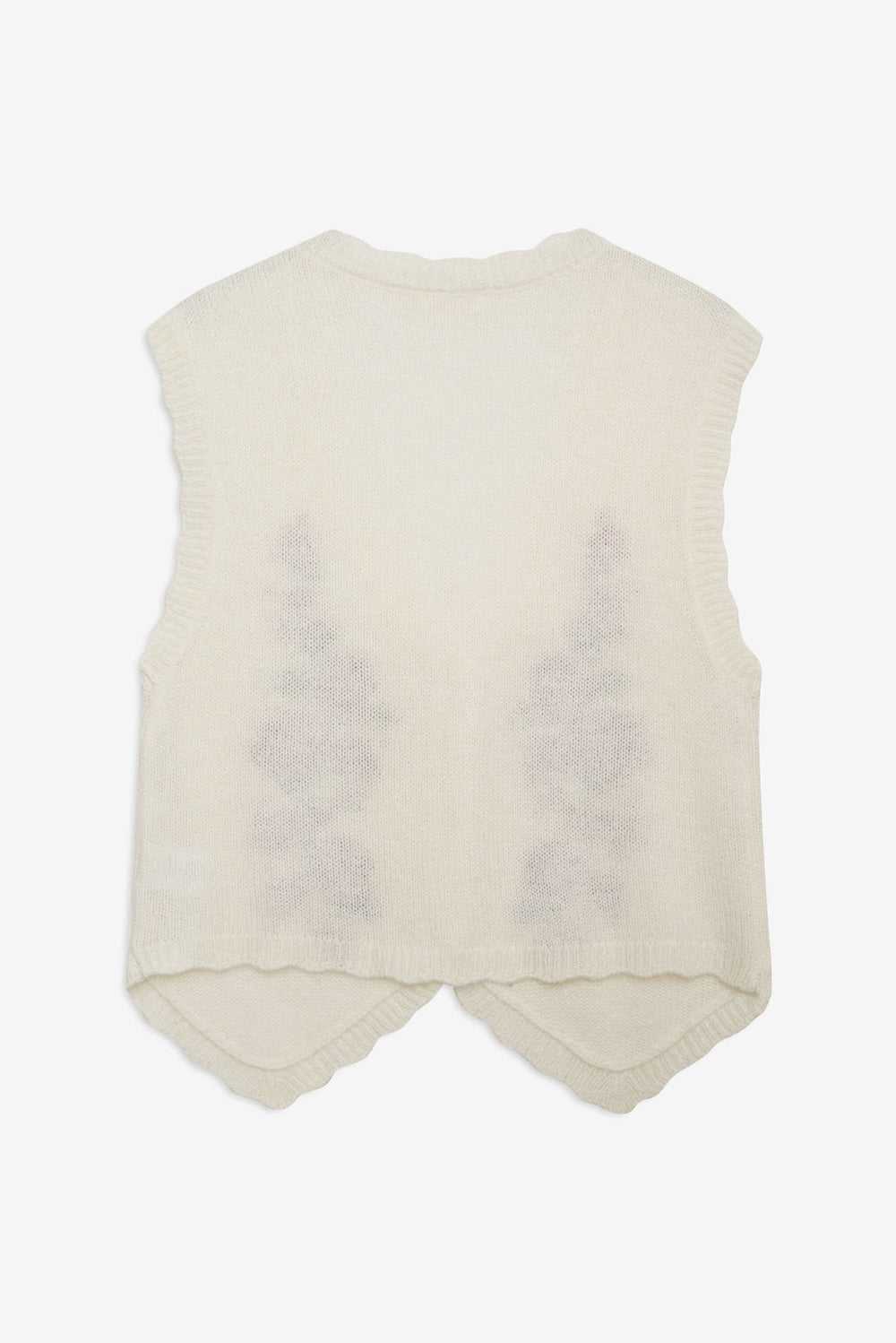 Women Molly Embroidered Sweater Vest - Cream