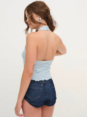 Women Coco Knit Tank - Baby Blue