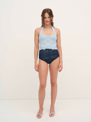 Women Coco Knit Tank - Baby Blue