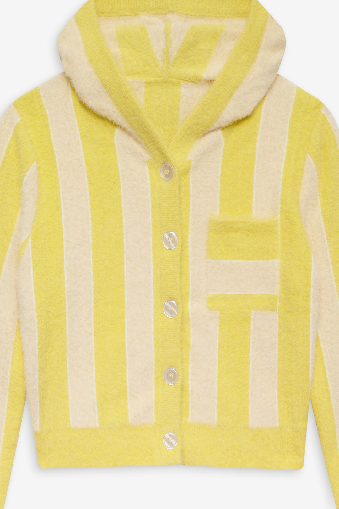 Women Sleepy Stripe Hoodie - Yellow