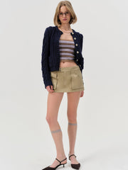 Women Emily Cable Knit Cardigan - Navy