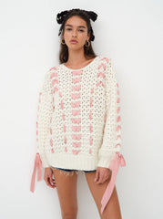 Women Laurel Oversized Sweater - White