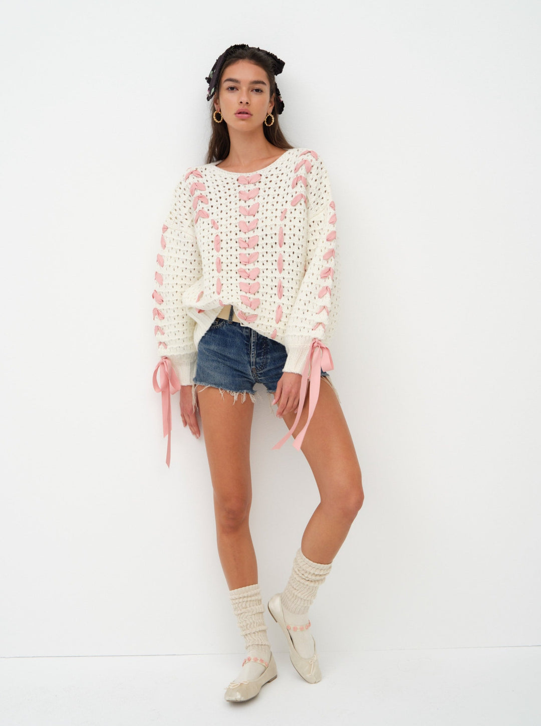 Women Laurel Oversized Sweater - White