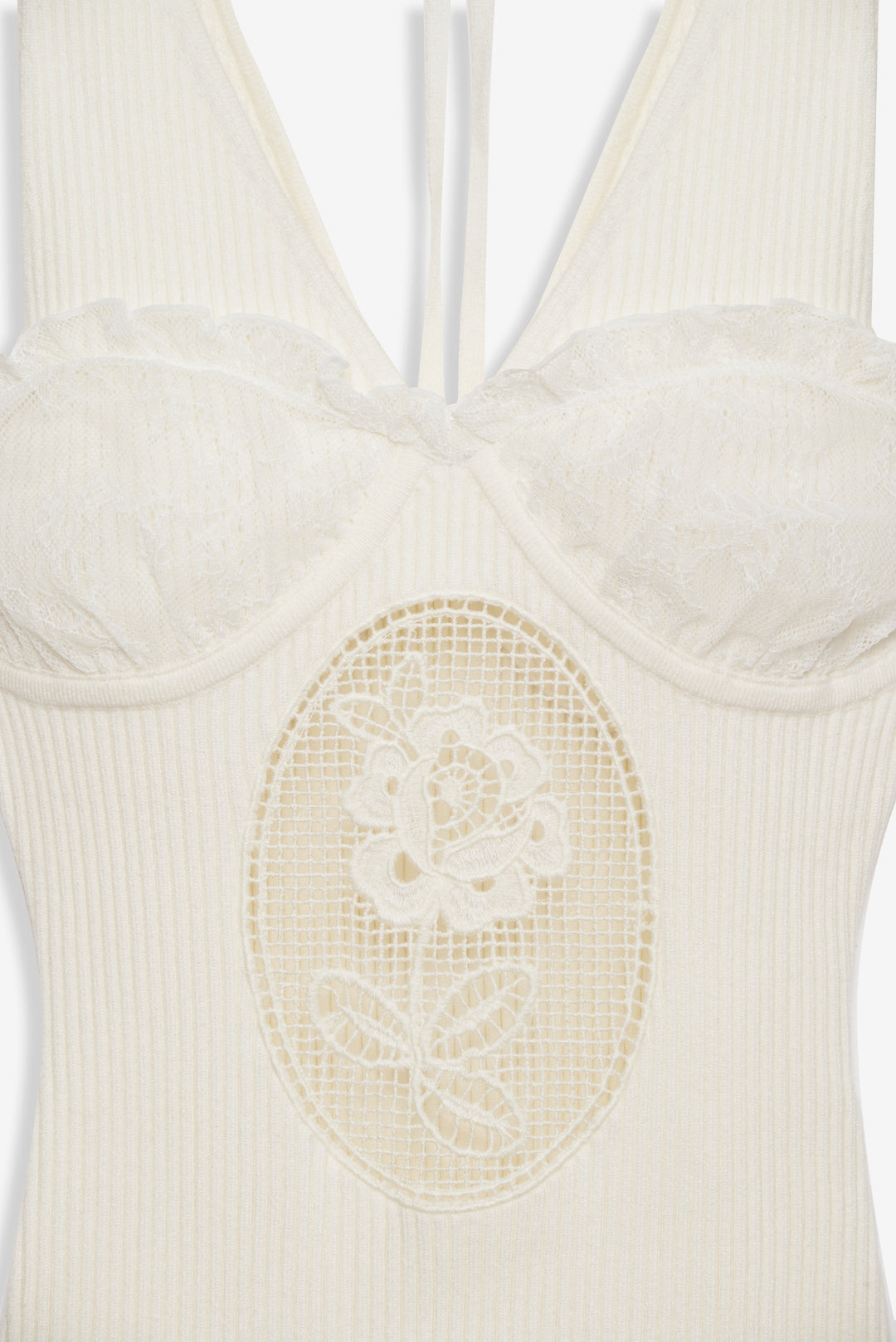 Women Lyon Knit Mini Dress - White