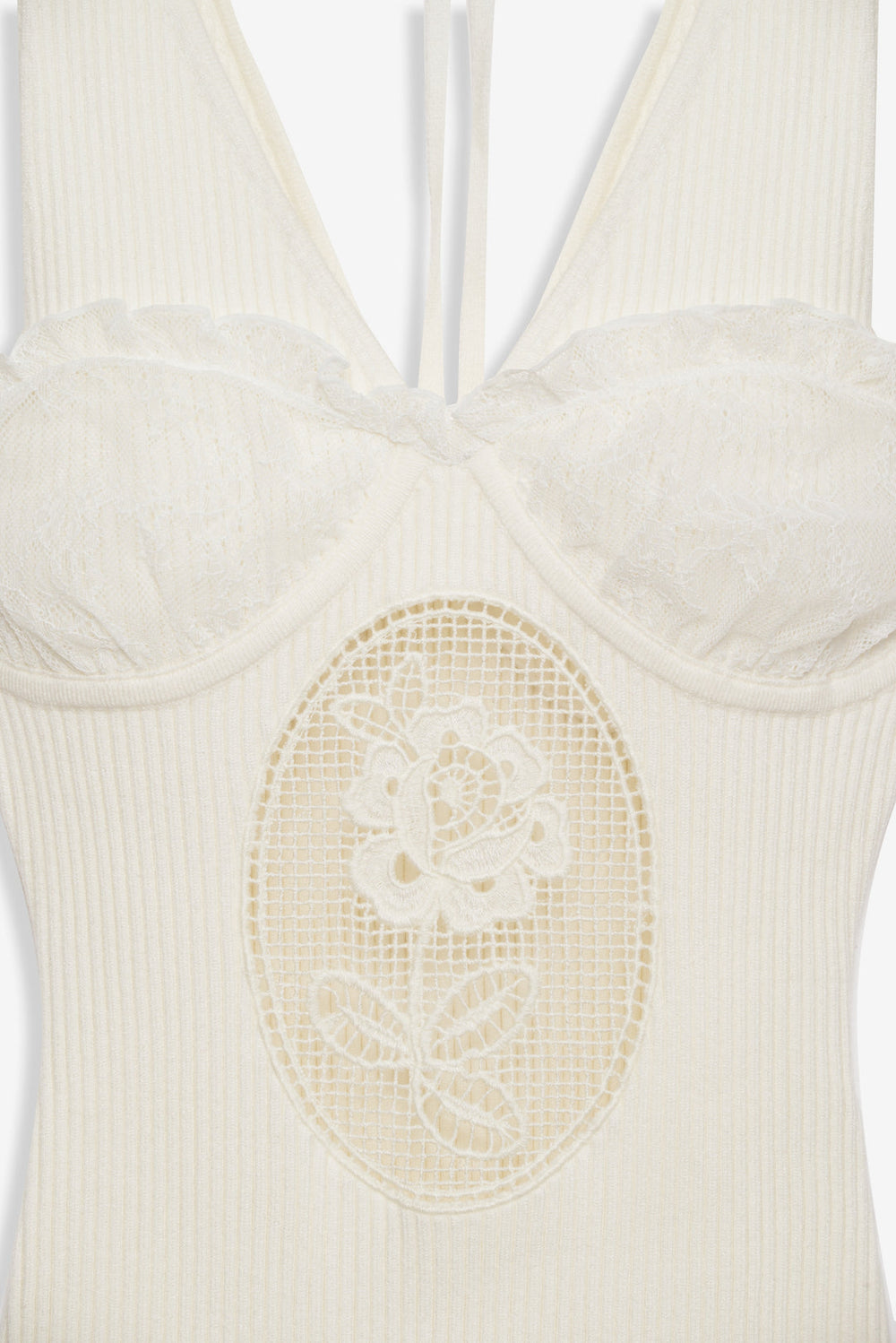 Women Lyon Knit Mini Dress - White
