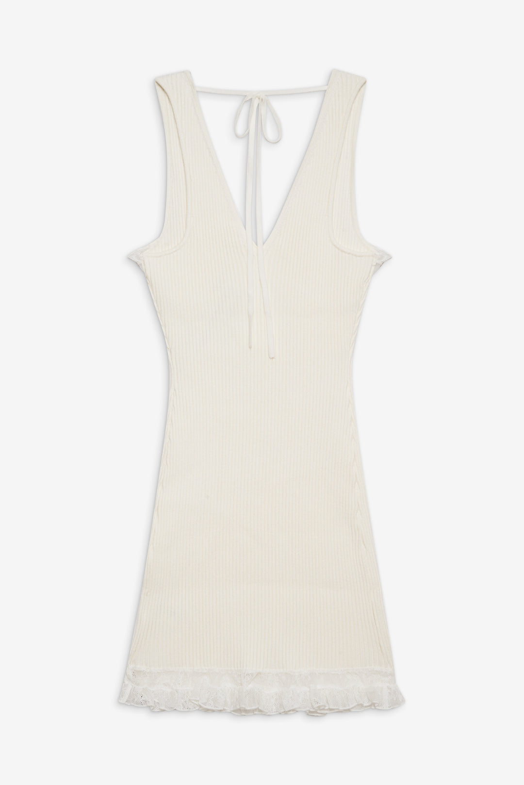 Women Lyon Knit Mini Dress - White