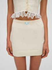 Women Daniela Knit Mini Skirt - Cream