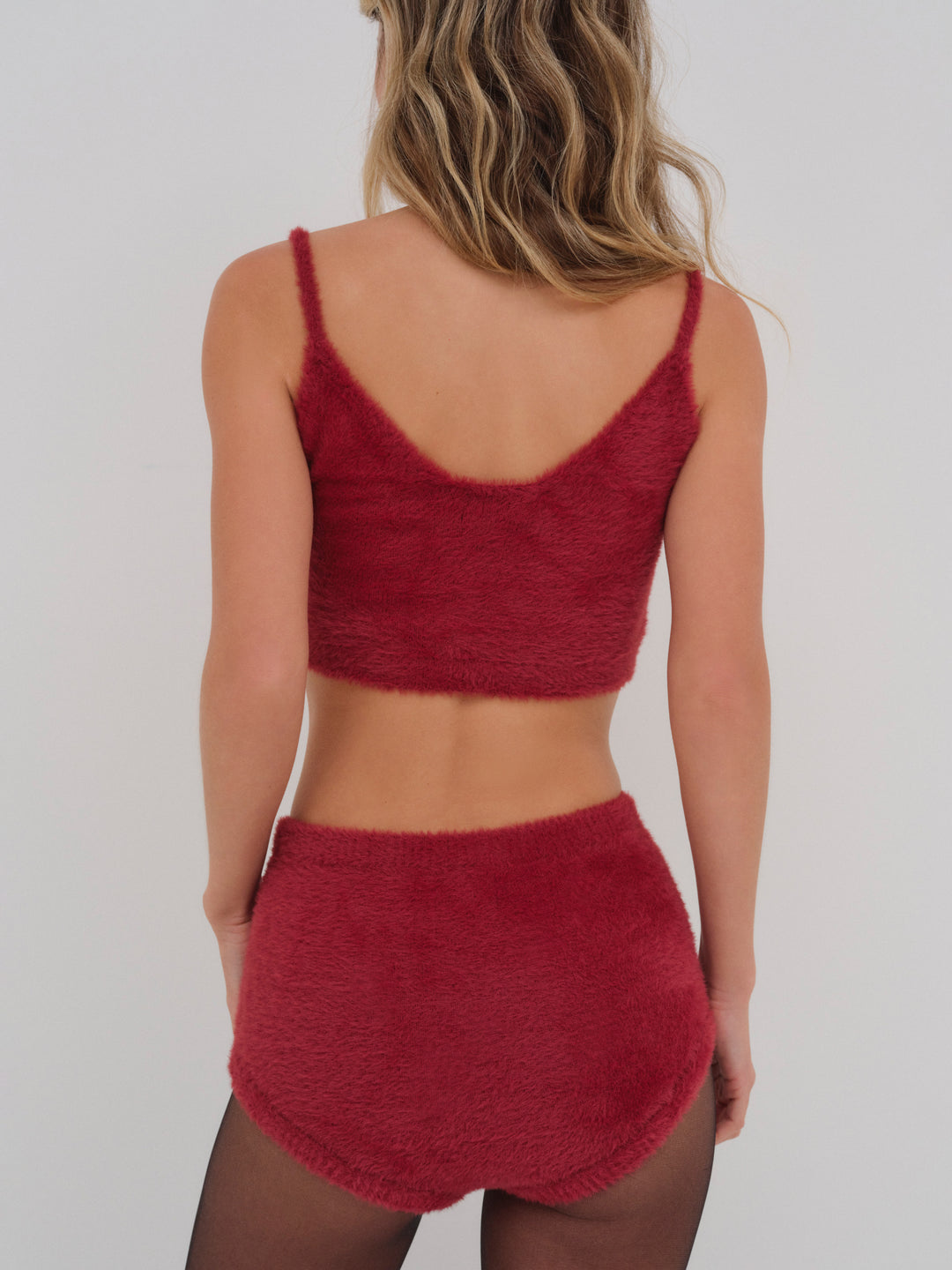 Women Fiona Crop Top - Red