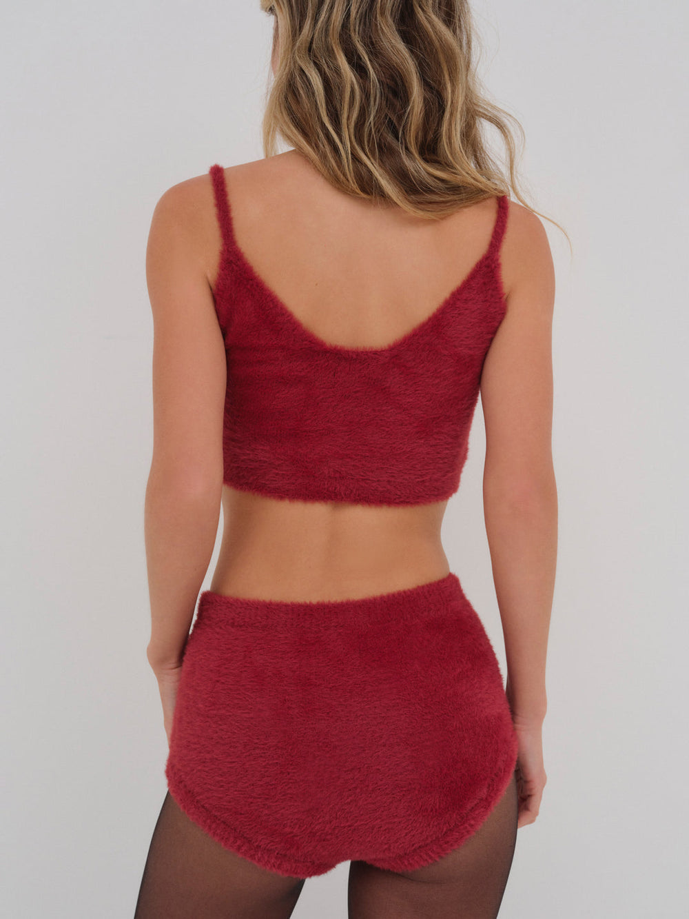 Women Fiona Crop Top - Red