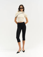 Women Maritime Knit Cardigan & Scarf - Cream