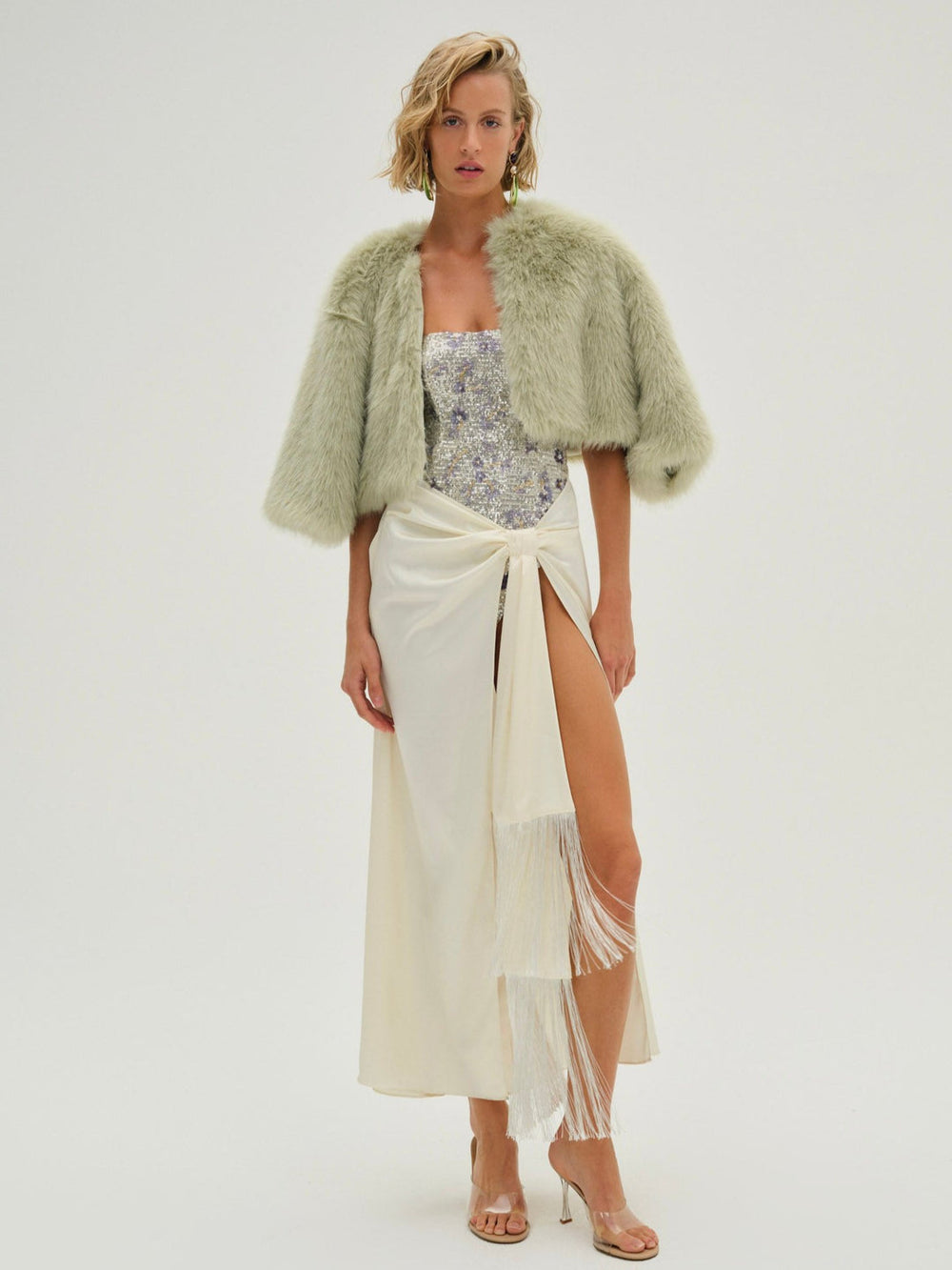 Women Amina Fur Jacket - Green