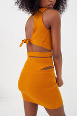 Women Maggie Mini Skirt - Orange