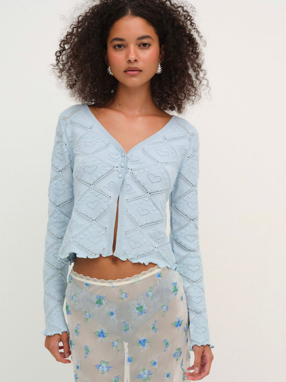 Women Coco Knit Cardigan - Baby Blue