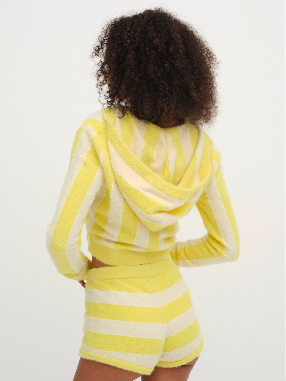 Women Sleepy Stripe Shorts - Yellow