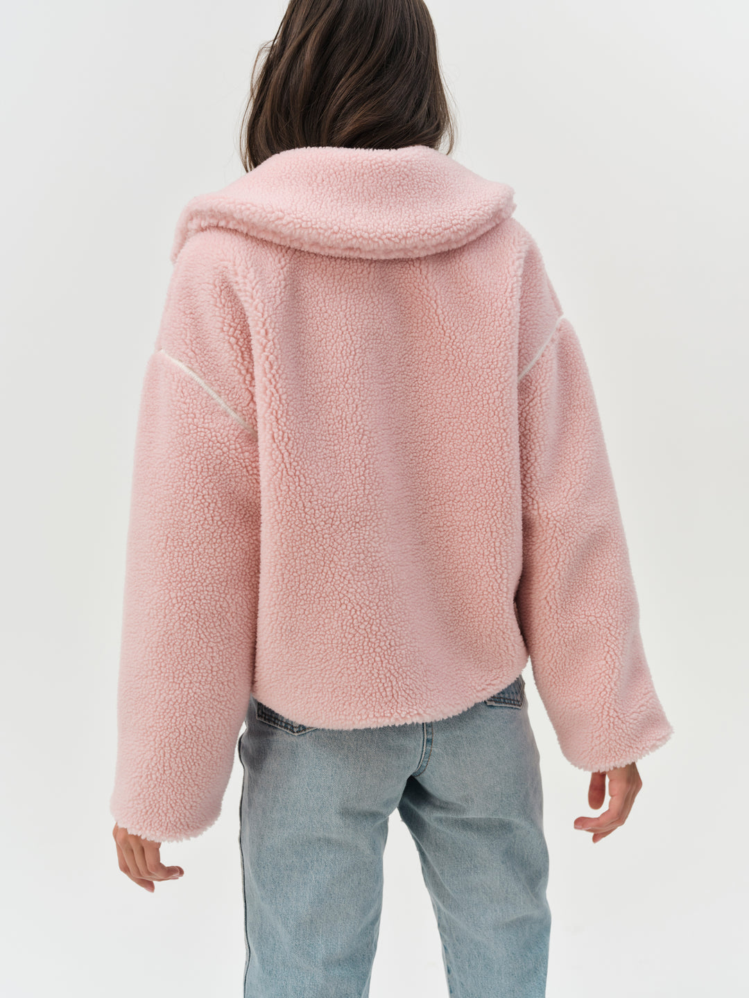 Women Melody Pullover Sherpa Jacket - Pink