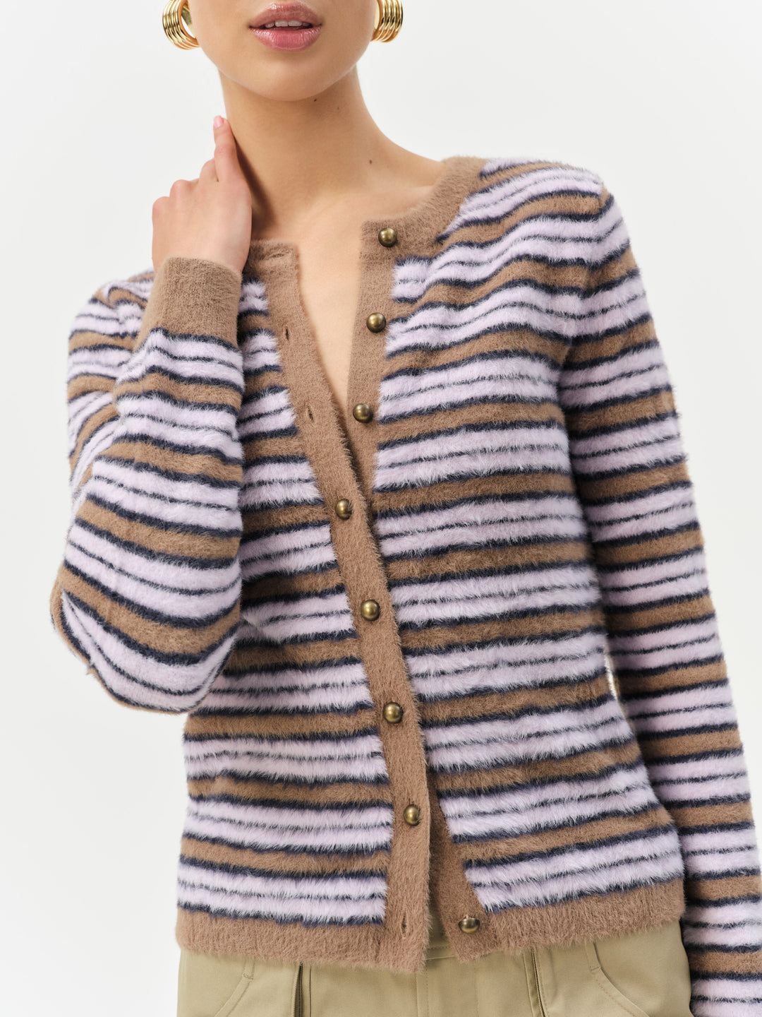 Women Nora Striped Cardigan - Blue