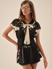 Women Emmie Chiffon Skort - Black