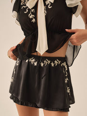 Women Emmie Chiffon Skort - Black