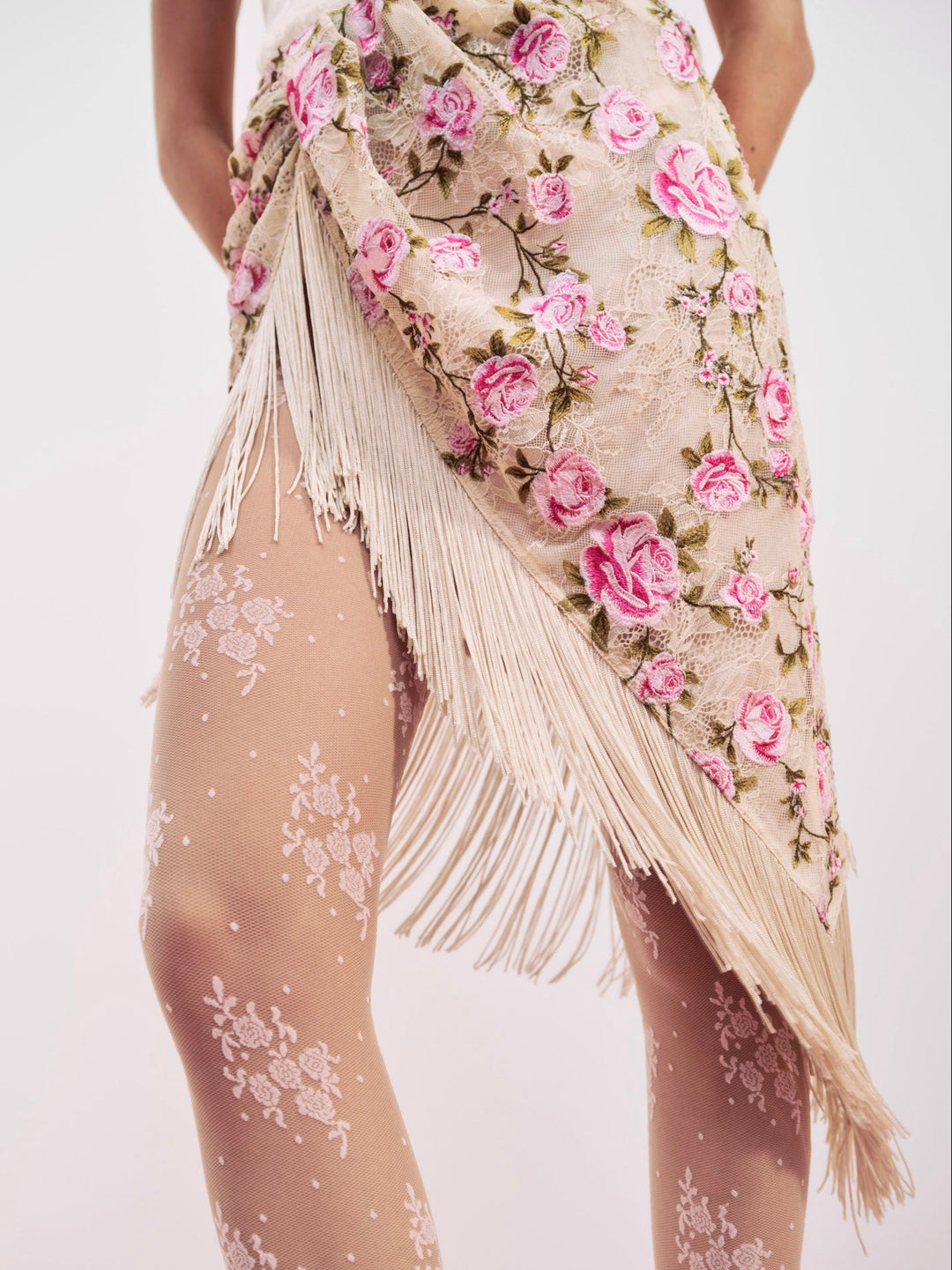 Women Esme Rose Embroidered Asymmetrical Skirt - Pink