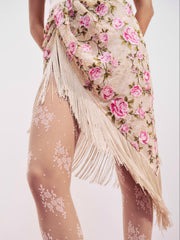 Women Esme Rose Embroidered Asymmetrical Skirt - Pink