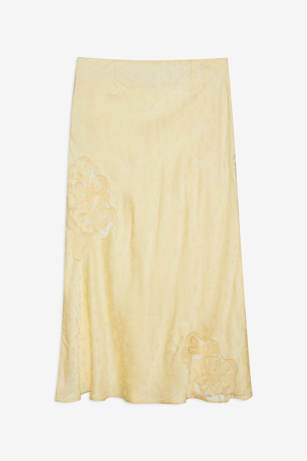 Women Sunrise Midi Skirt - Yellow