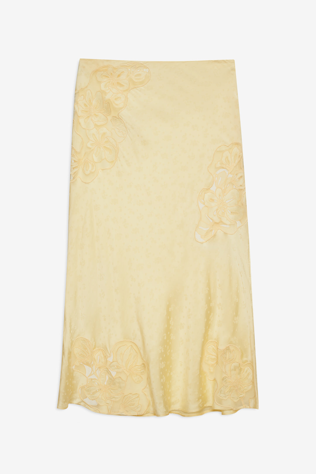Women Sunrise Midi Skirt - Yellow
