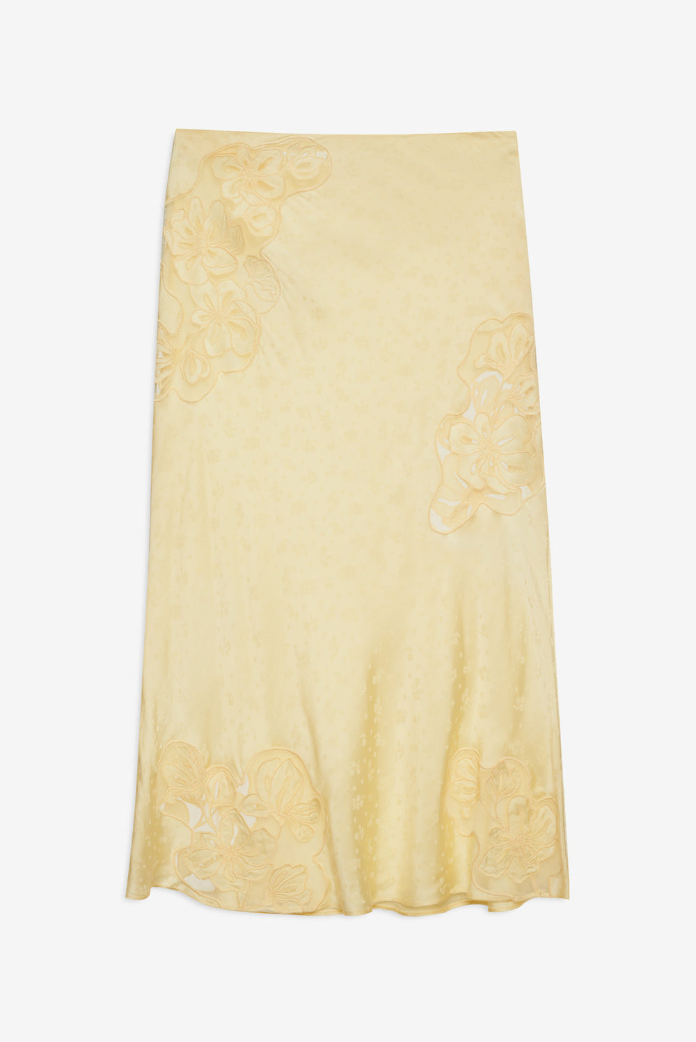 Women Sunrise Midi Skirt - Yellow