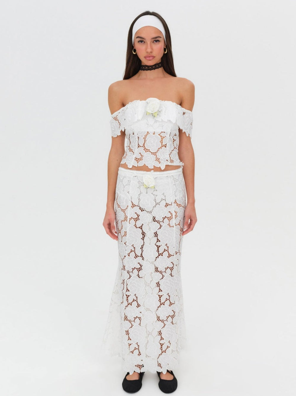 Women Claudia Maxi Skirt - White