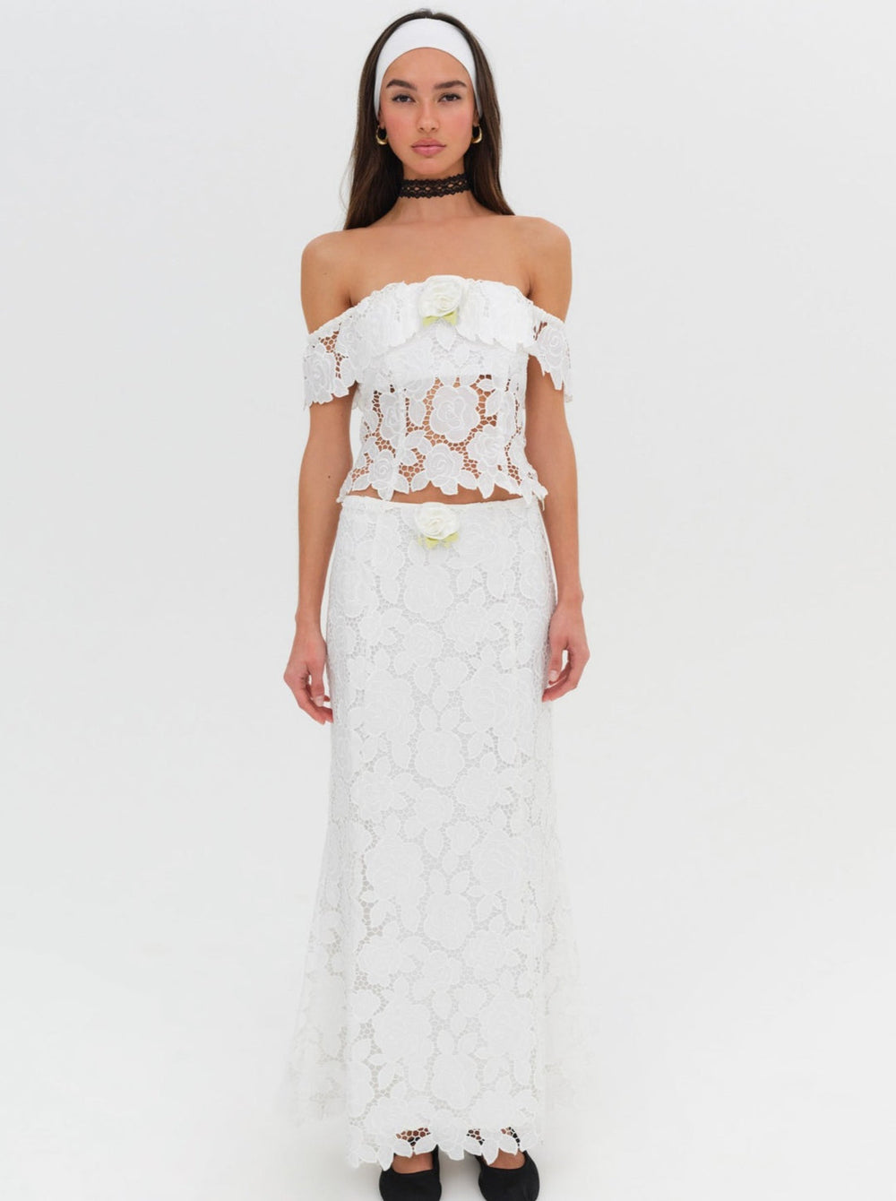 Women Claudia Maxi Skirt - White