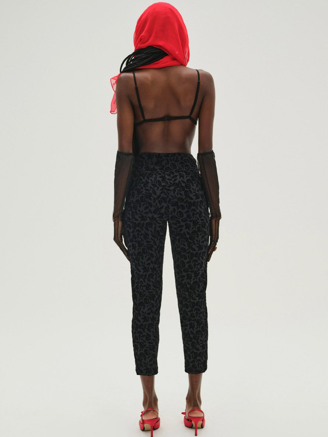 Women Midnight Velvet Capri Pant - Black