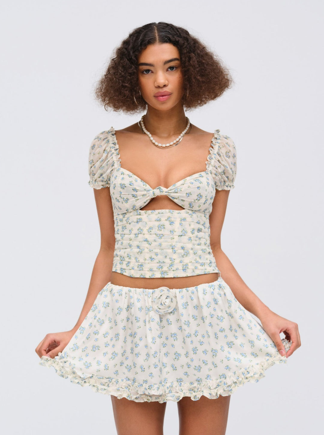 Women Chateau Mini Skirt - Blue