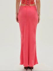 Women Lena Maxi Skirt - Red