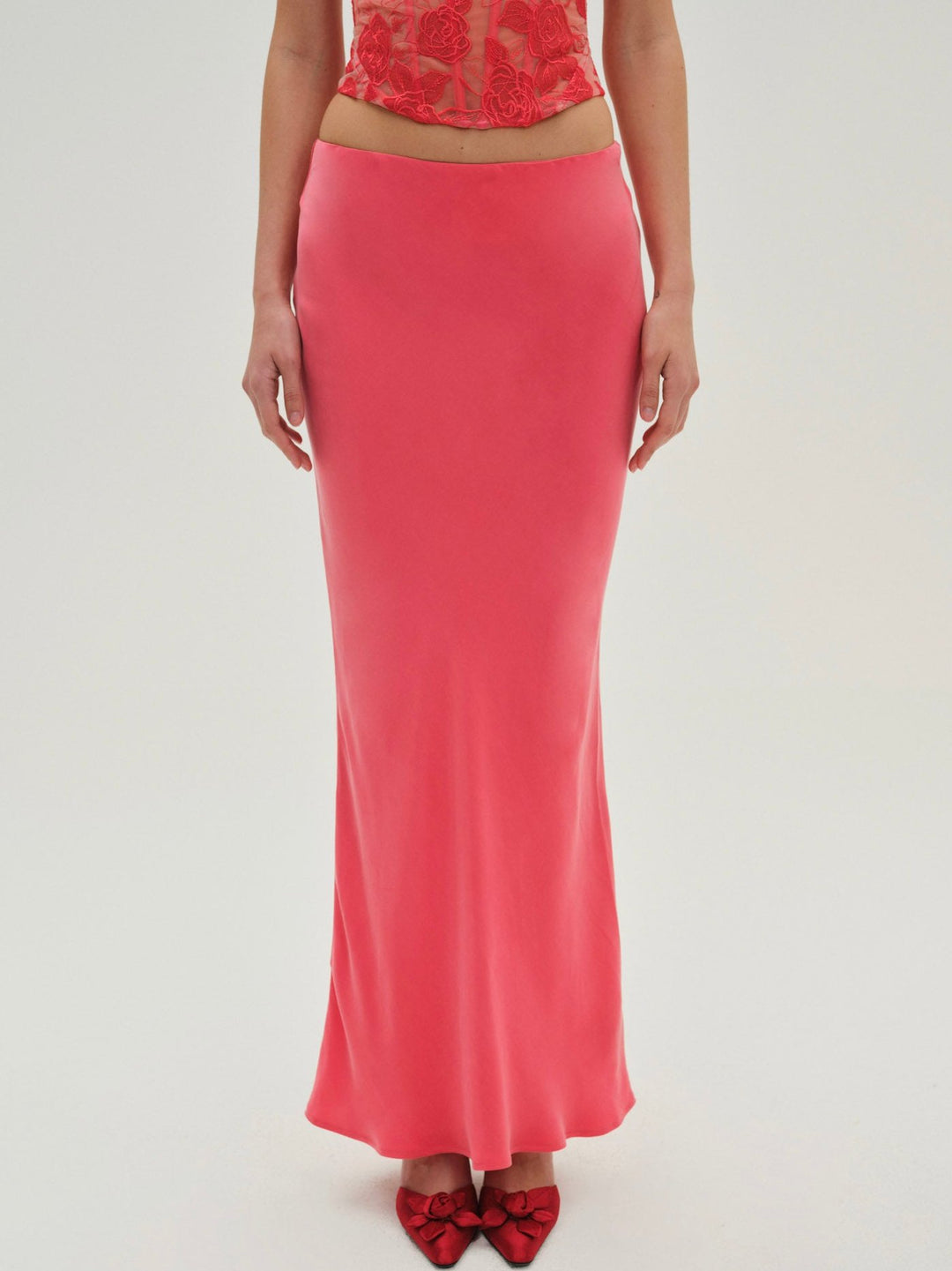 Women Lena Maxi Skirt - Red