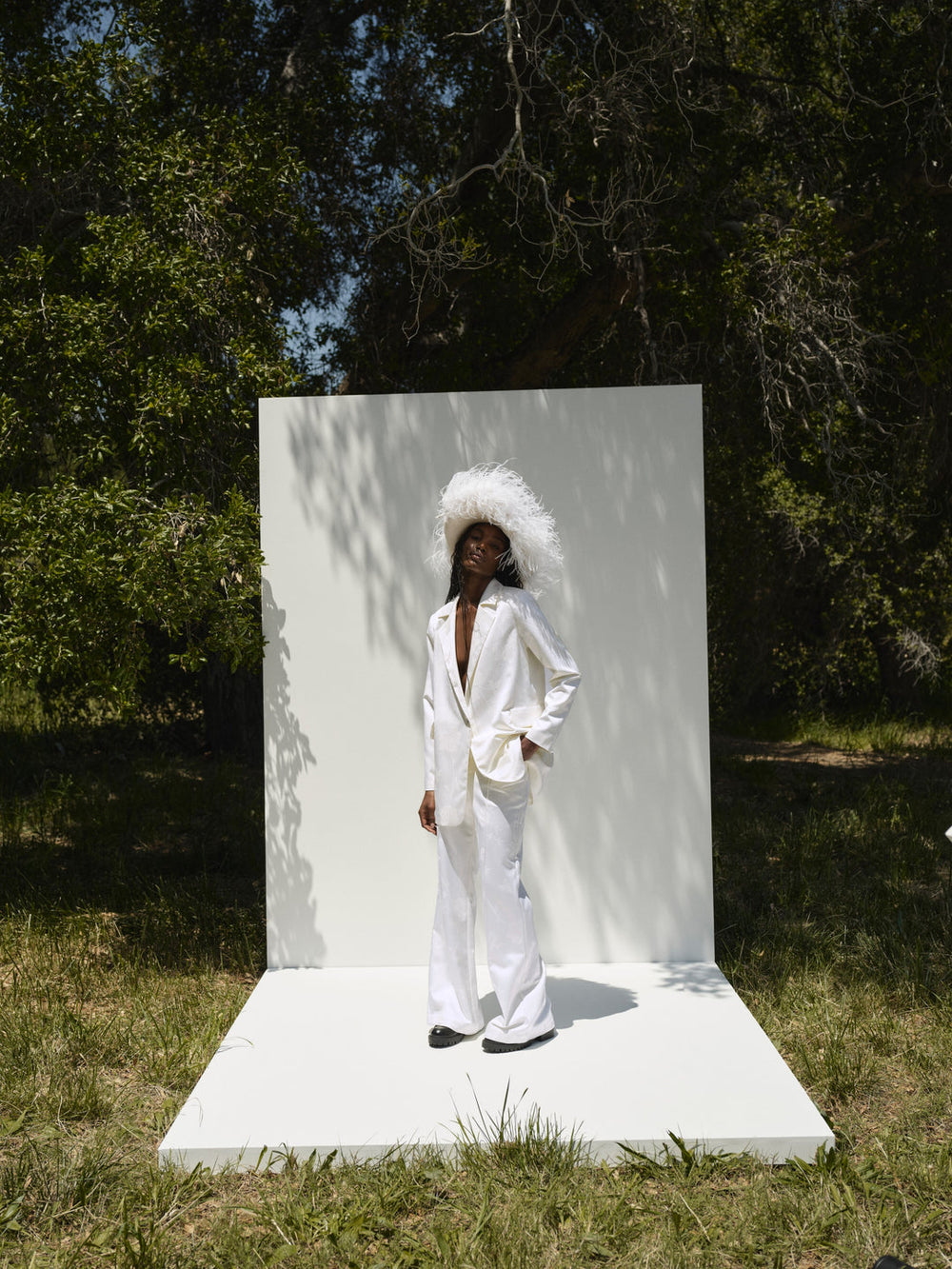 Women Ruth Wide-Leg Pant - White