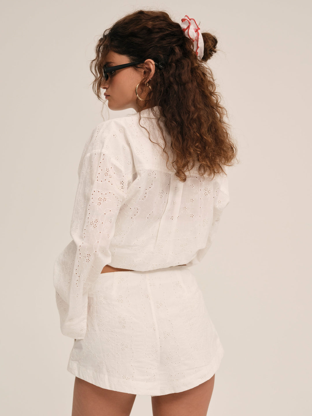 Women Handkerchief Short - White