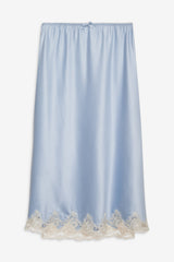 Women Sweetheart Midi Skirt - Dusty Blue