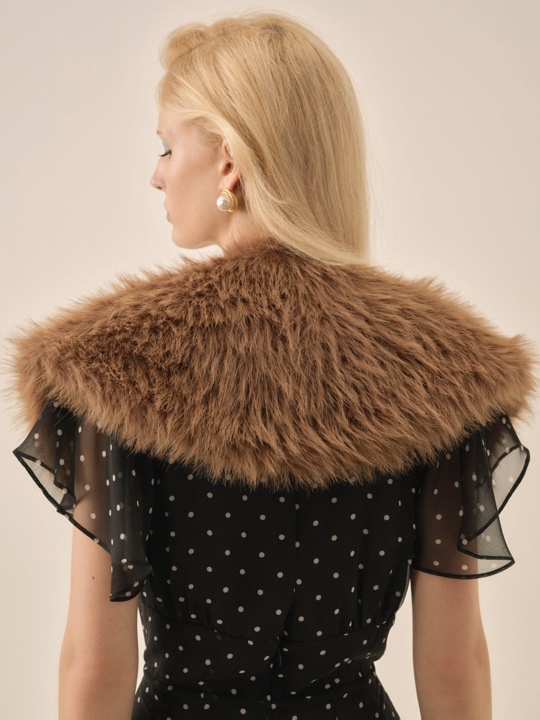 Women Warm Honey Faux Fur Stole  - Brown