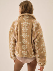 Women Betty Sherpa Zip Up - Pink