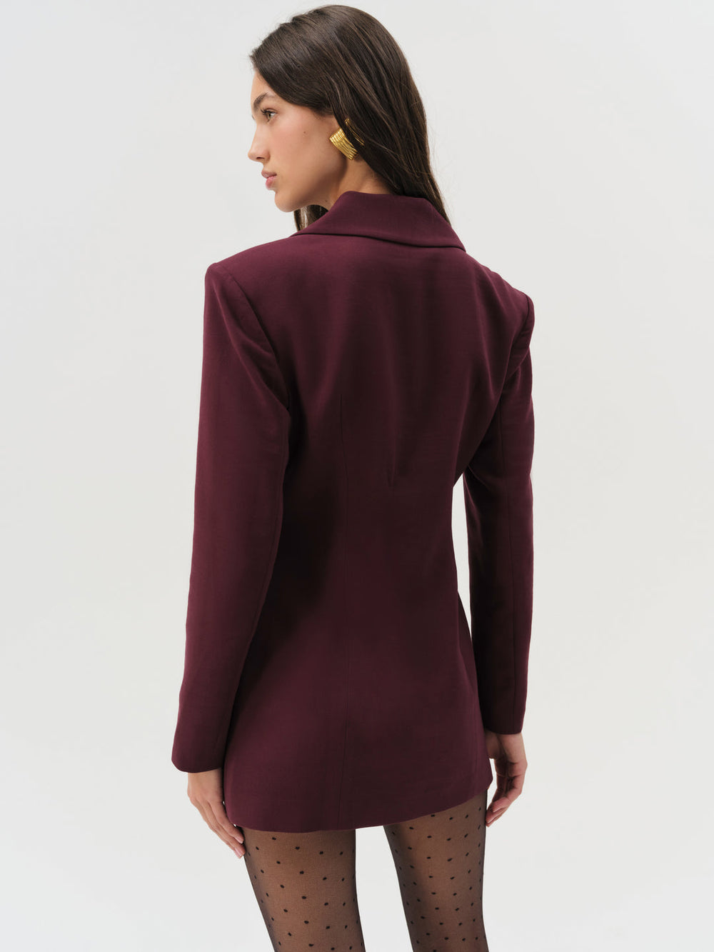 Women Selena Blazer - Burgundy