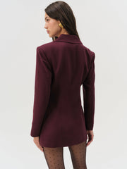 Women Selena Blazer - Burgundy