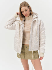 Women Isabel Quilted Puffer Jacket - Cream