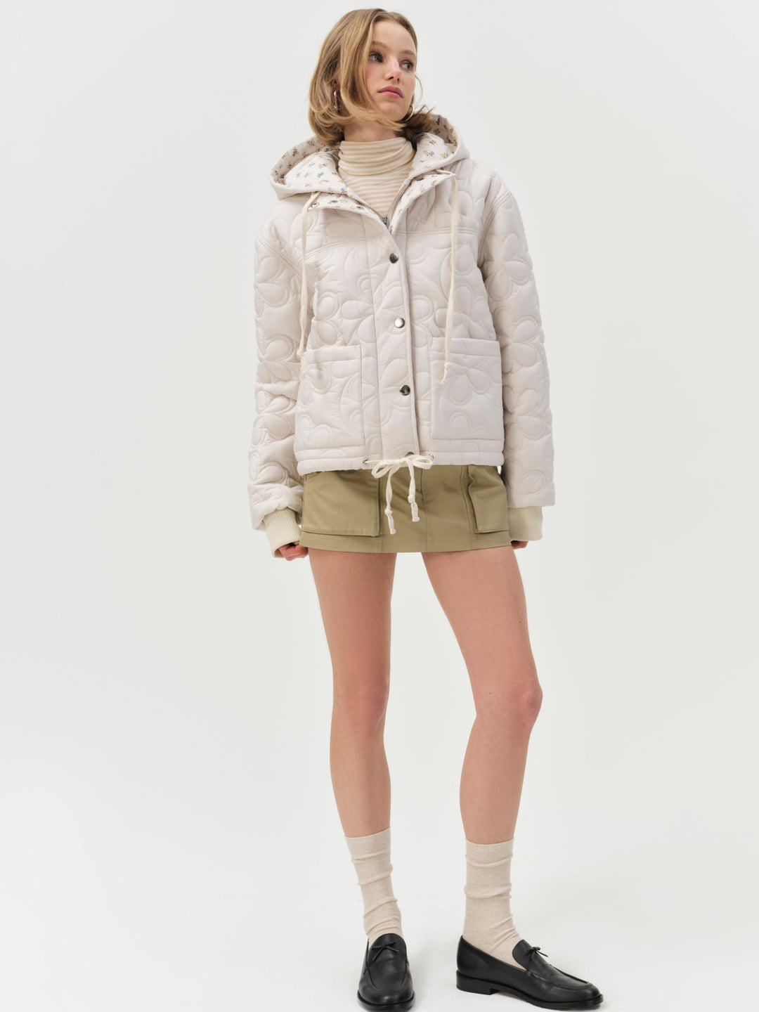 Women Isabel Quilted Puffer Jacket - Cream