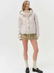 Women Isabel Quilted Puffer Jacket - Cream