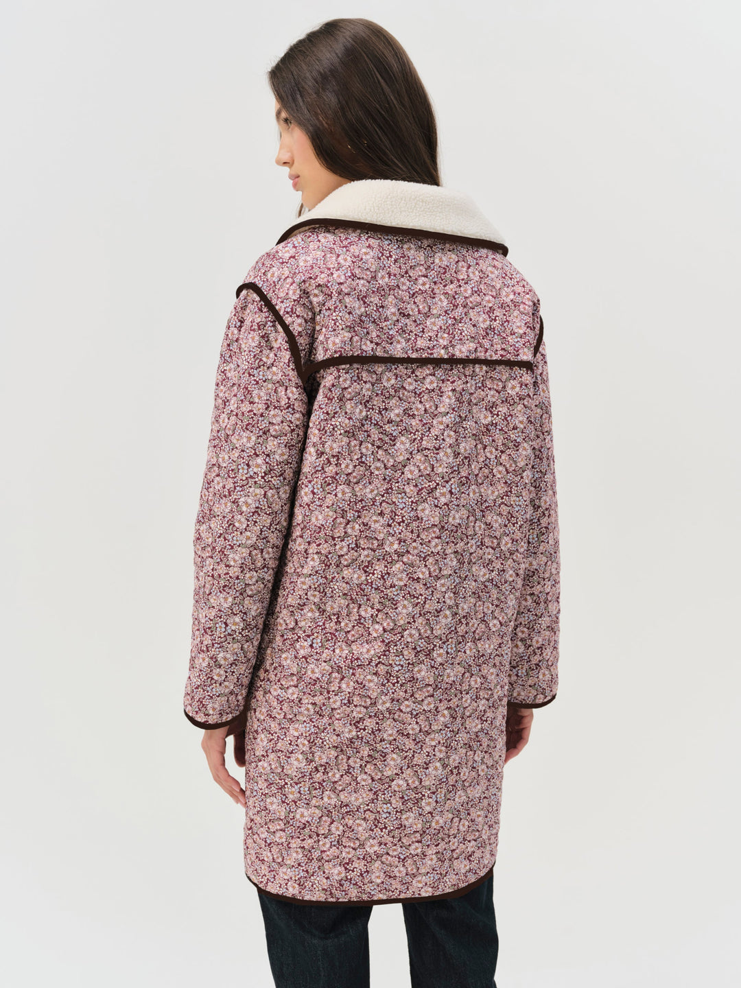 Women Marlene Floral Chore Coat - Purple