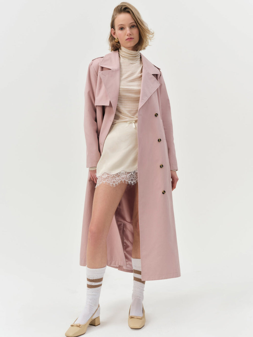 Women Reese Trench Coat - Mauve